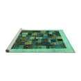 thumbnail image 2 of Ahgly Company Machine Washable Indoor Rectangle Abstract Turquoise Blue Contemporary Area Rugs, 5' x 8', 2 of 4