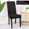 thumbnail image 2 of PiccoCasa Spandex Plain Dining Room Chair Slipcover Washable Chair Protector, Black, 2 of 6
