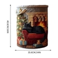 thumbnail image 3 of Quilted Laundry Basket with Handles, Cat Pattern Quilted Storage Basket, Large Soft Fabric Storage Hamper for Nursery, Bedroom, Laundry Room, 3 of 7