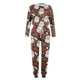thumbnail image 5 of Feancey Womens Christmas Sweatsuits 2 Piece Set Fashion 3D Santa Claus Print Jogger Tracksuit Outfit Fall Loose Fit Casual Lounge Sets with Pockets Sales Today Red XXL, 5 of 5