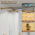 thumbnail image 2 of CASAINC Wall Mounted 1-Spray Thermostatic Dual Shower Heads 4-function Shower Faucet 1.8 with Body Spray Bathroom Shower System in Brushed Gold, 2 of 11