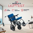 thumbnail image 7 of Rubicon DX04 Lightweight Foldable Electric Wheelchair, 30 lbs Travel Size Power Chair with Detachable Battery, Airline Approved, User Friendly, 10 Mile Range, Blue, 7 of 7