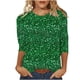 thumbnail image 2 of Uootdi St Patricks Day 3/4 Sleeve Shirt for Women Plus Size Funny Cute Saints Patrick's Tops Lucky Irish Shamrocks Printed Outfit Gift, 2 of 6