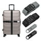 thumbnail image 1 of Uxcell 2 Pcs Correas para Equipaje para Maletas de 20-30 Pulgadas, Correa de Conector Ajustable con Hebilla para Viaje, Correa de Maleta con Hebilla de Contraseña y Etiqueta para Maleta, Negro/Grey, 1 of 7