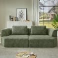 thumbnail image 4 of Leumius Modern Oversized 3 Seater Compressed Sofa,Chenille Sofa Couch with Deep Seating Upholstered Sofa for Space-Saving,Living Room,No Assembly,Green, 4 of 6