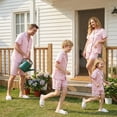 thumbnail image 2 of Nibbcoa Family Matching Pajamas Summer Solid Colors Short Sleeves Shirt and Elastic Loungewear, 2 of 5