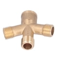 thumbnail image 4 of Brass Cross Adapter, Hose Splitter Rust-resistant Hard Texture M14 Thread  For Sprinkling For Garden Irrigation, 4 of 8