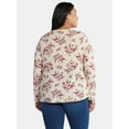 thumbnail image 3 of Terra & Sky Women’s Plus Thermal Henley Top with Long Sleeves, Size 0X-4X, 3 of 5