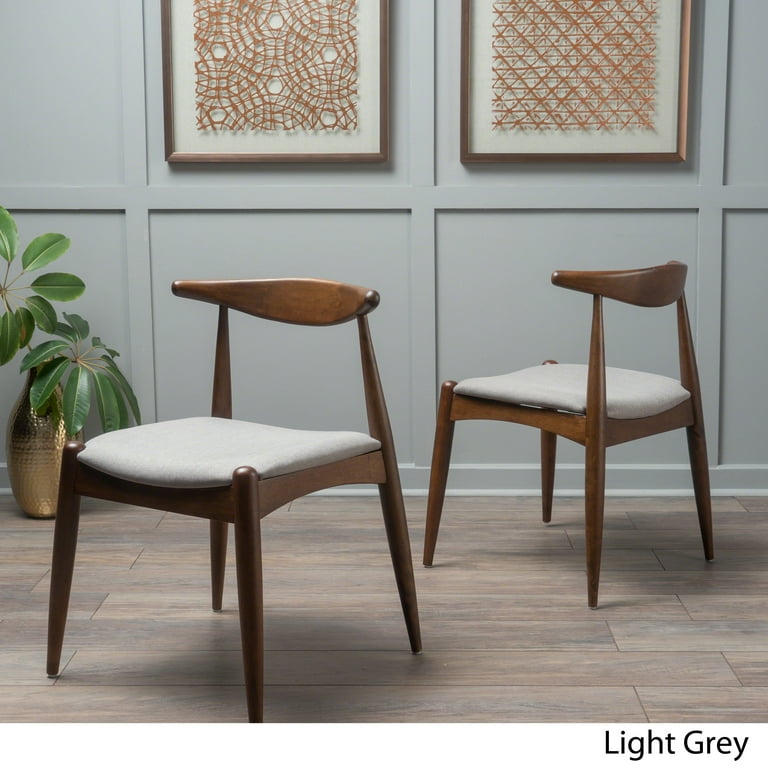 Lagom Eliza Scandinavian Dining Chairs Set of 2 Natural Walnut Walmart