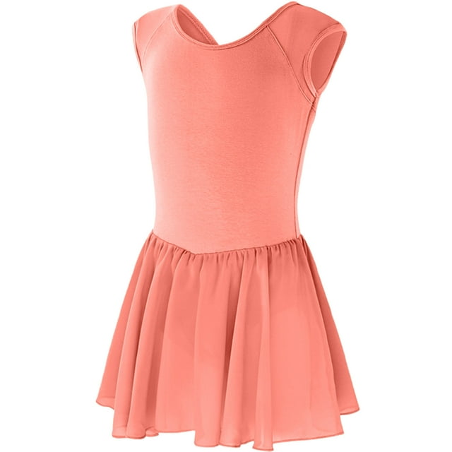 Bwiyojiz Tailles Mode 110-170 Robe Sans Manches à Col Rond Coton 4-14 Ans Danse pour Filles Chiffon Pratique Col Rond, 140, Cadeaux pour la Maison