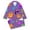 p-554Purple1285, variant on CAIVO Kids Girls Halloween Ghost Print Pajama Sets Lapel Long Sleeve Button Down Shirt With Pants 2 Piece Casual Home Pyjamas
