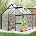 thumbnail image 2 of Olurrisa 6x8 FT Polycarbonate Greenhouse Raised Base and Anchor Aluminum Heavy Duty Walk-in Greenhouses for Outdoor Backyard in All Season, 2 of 9