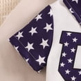 thumbnail image 6 of Baby Onesies Boy Independence Day Baby Boy Clothes Short Sleeve Star Print Shirt + Bowtie + Suspender Shorts Set Romper Overalls Gentleman Suit, 6 of 8