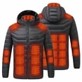 thumbnail image 2 of Purcolt Womens Heated Hooded Puffer Jackets Full Zip Long Sleeve Quilted Coats Winter Thermal Outerwear with 21 Heating Zones, Power Bank Not Included, 2 of 9