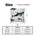 thumbnail image 5 of Whale Set with Unique Patterns - 16x16, 18x18, 20x20 Inches - Set of 2 for Living Room, Bedroom, and Office - Includes Throw Pillow Inserts and Chair, 5 of 6