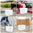 thumbnail image 6 of Lesbin 4 Pcs 5 Gallon Plastic Rectangular Bucket Pail with Snap Lid, Square Food Bucket Pail Container with Handle, White, 6 of 7