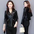 thumbnail image 5 of Chaqueta corta de piel auténtica para mujer, ajustada, para primavera y otoño, chaqueta de piel de oveja, chaqueta ajustada para motocicleta, 2024, 5 of 5