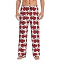 thumbnail image 2 of Goofa Cute Red Crab Printed Soft Pajama Pants for Men, Wide Leg Comfy Casual Lounge Yoga Pants-Large, 2 of 9