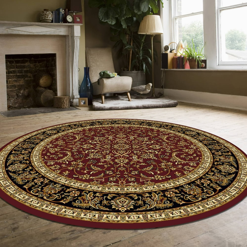 Radici USA 1318 Noble Traditional Burgundy Floral Oriental Area Rug (7
