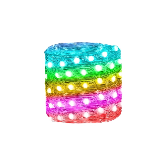 Luces Led para Dormitorio Cuerda de Luz Inteligente con Control Remoto de la Aplicación,10M 100Led Strip Lights Music Sync para la Decoración de la Fiesta de Tv,Luces Solares Al Aire Libre
