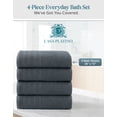 thumbnail image 5 of Casa Platino Bath Sheet 4 Pack - Quick Dry Oversized Bath Towels, Soft Bath Sheet Towels Perfect for Family Use and Comfort - Cool Grey, 5 of 8