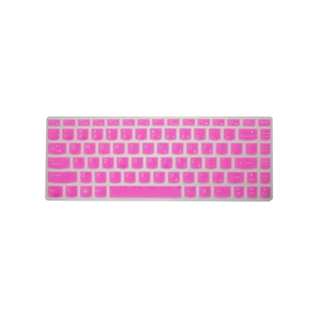 PcProfessional Hot Pink Ultra Thin Silicone Gel Keyboard Cover for Lenovo Flex 3 14" Laptop (Please Compare Keyboard Layout and Model)