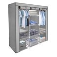 thumbnail image 1 of Closet Ropero Armable 3 Puertas Organizador Portatil gris 1, 1 of 8