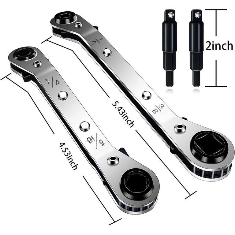 4-in-1 HVAC Pro Ratchet Wrench Set: Refrigeration & AC Repair Tool Kit