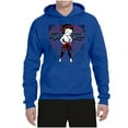 thumbnail image 2 of Wild Bobby, Betty Boop Sugar and Spice Wink Betty Boop Unisex Hoodie Sweatshirt, Royal, XX-Large, 2 of 5