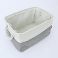 Unique Bargains Fabric Storage Cube Storage Bin Storage Basket White