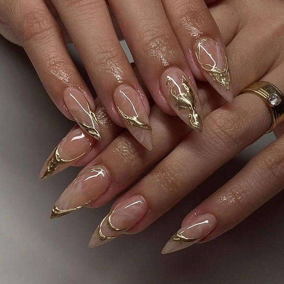 Uñas postizas, uñas postizas, regalos para mujeres, uñas acrílicas postizas, uñas removibles, uso diario, uñas artificiales, decoraciones para uñas, piezas para uñas