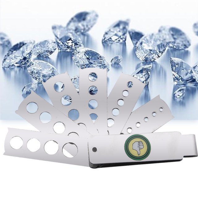 Calibre De Gemas De Abanico Calibre De Gemas De Metal Superior Resistente Al óxido Para Tamaño De Medida De Gemas Fyydes Diamond Measuring Tool