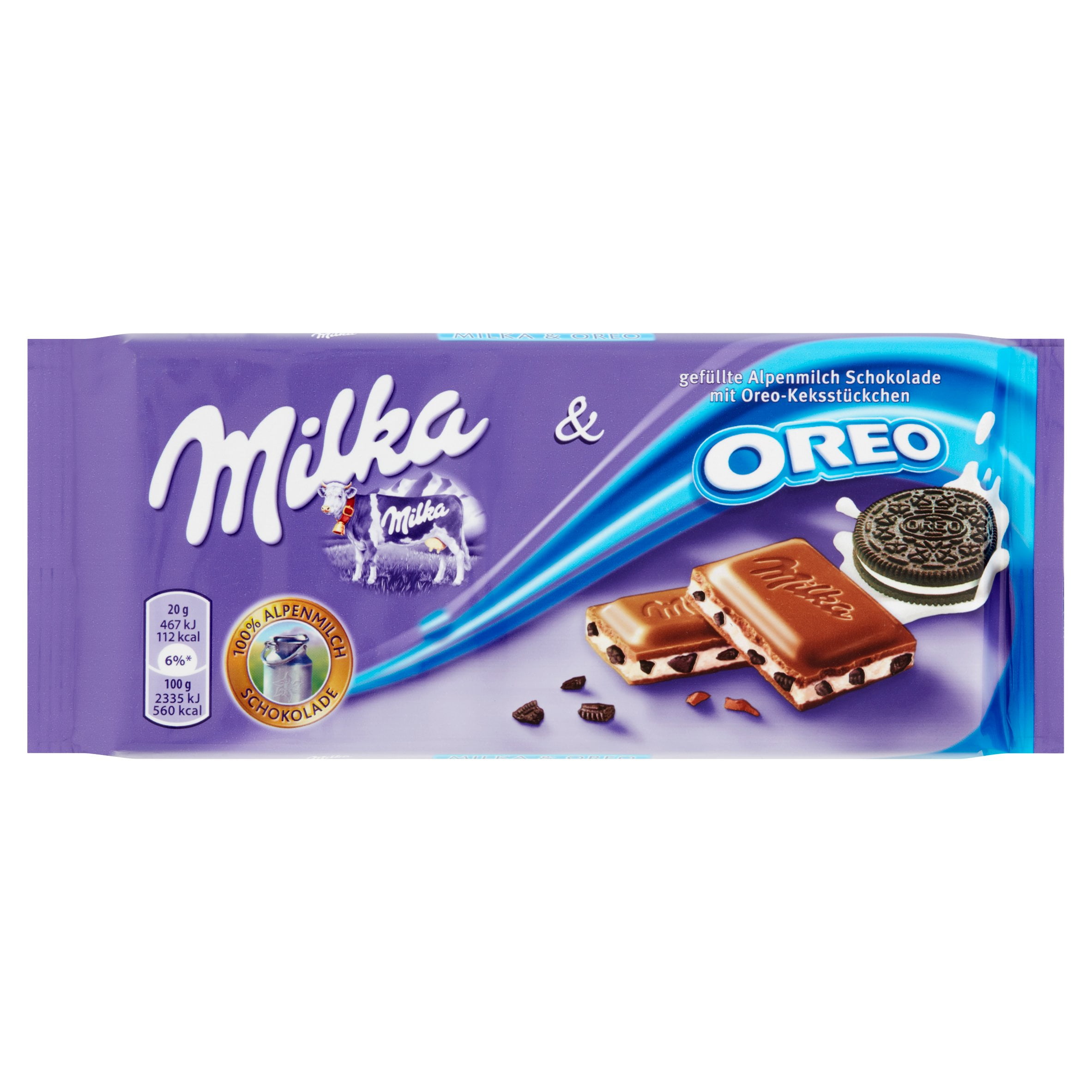 Milka Milka &amp; Oreo Chocolate Bar, 3.5 oz, 2 pack - Walmart.com