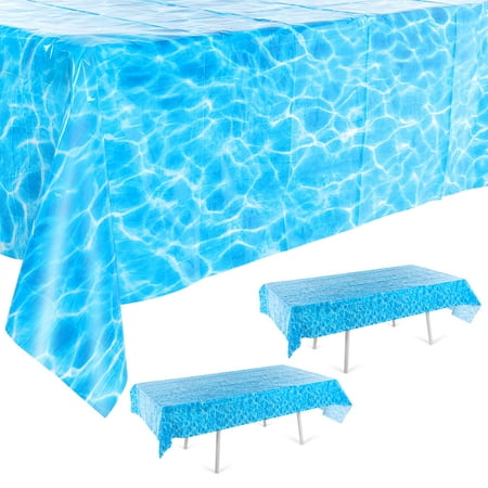

2 Pcs Ocean Tablecloth Plastic Ocean Waves Tableco