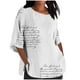 thumbnail image 2 of Fiudx Ofertas Flash Artículos En Oferta Blusa Holgada Estampada con Manga 3/4, Informal, a La Moda, para Mujer, 2 of 4