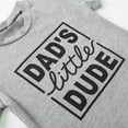 thumbnail image 5 of Gerichy Toddler Kids Baby Boys Girls Summer Boys Letter DAD'S little DUDE Short Sleeved T Shirt Solid Color Shorts Suit Boys Casual Short Sleeved Suit Sports Two Piece Outfits, 5 of 6