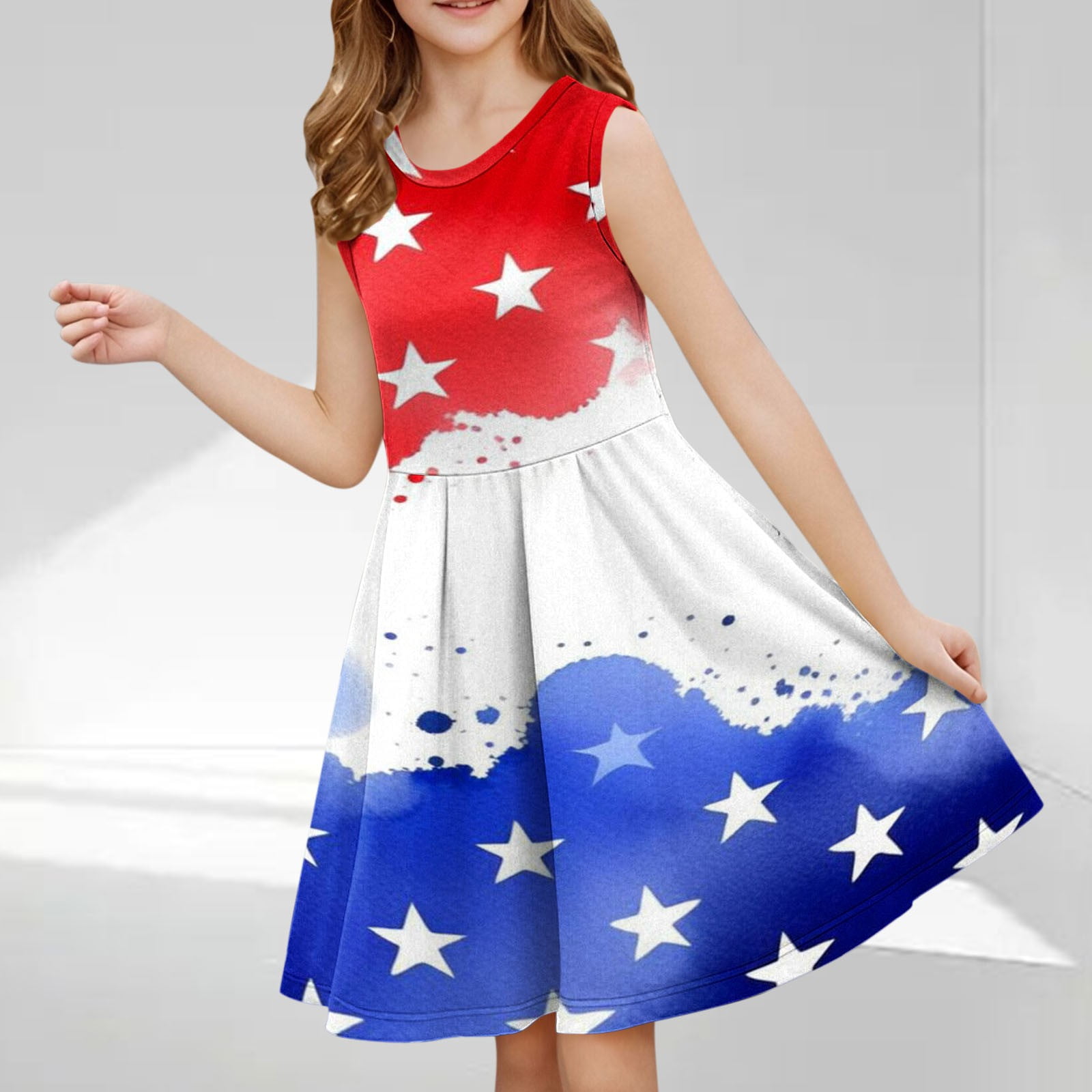 red white and blue pageant dresses Costume Pageant Dress 4th Of July Sundress Fashion Patriotic Pageant Pageant Size:7W __with:ACC0667_GOLD Feather-Embellished Backless Long Prom Crafted with special attention