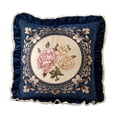 thumbnail image 2 of Almohada con bordado de encaje | Cojín decorativo para sofá y cama de 55 x 55 cm | Tejido de poliéster con ribete de borlas para sala de estar, dormitorio o coche, 2 of 6