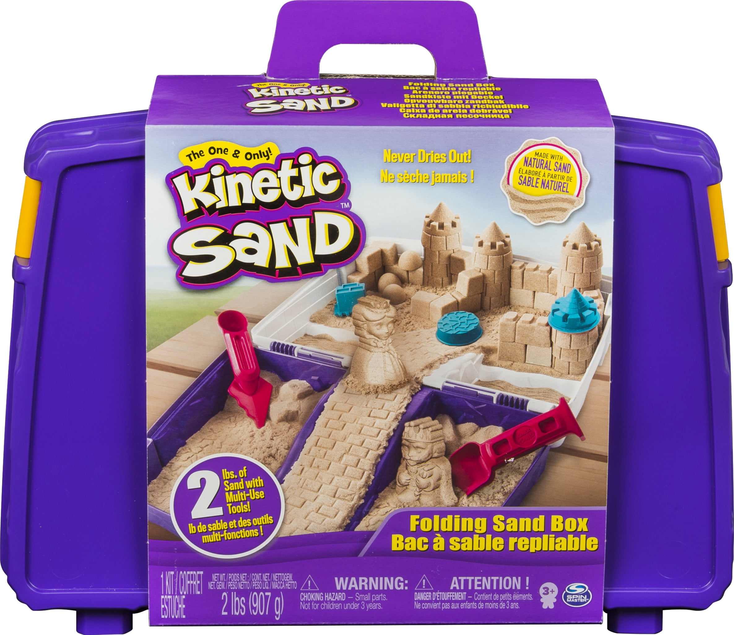 Kinetic Sand, Folding Sand Box with 2lbs of Kinetic Sand