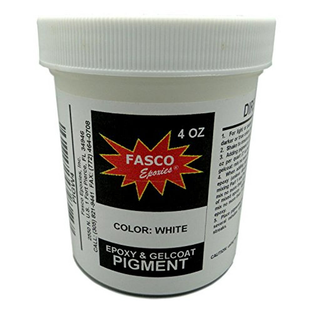 White Pigment for Epoxy Resin, Gelcoat, Paint, Latex 4 oz Walmart