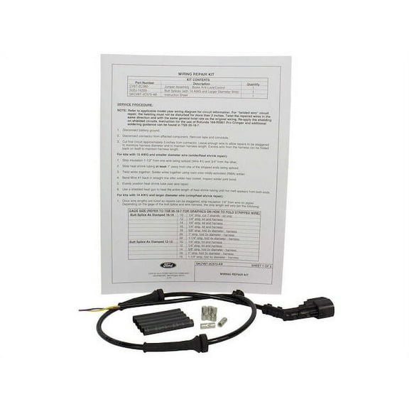 Front ABS Cable Harness - Compatible with 2012 - 2018 Ford Focus 2013 2014 2015 2016 2017