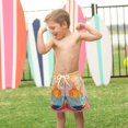 thumbnail image 4 of FORMRS Boys Swim Trunks Quick Dry Mesh Liner Boardshorts Sizes XS-XL, Goldfish, 4 of 7