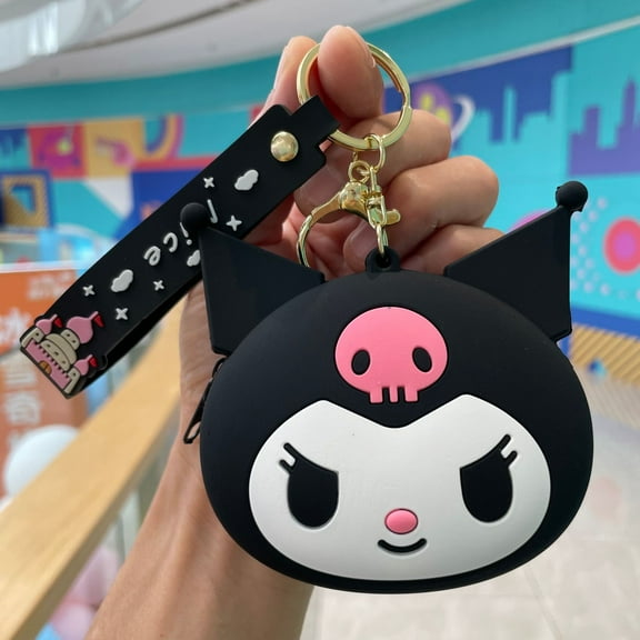 Cute Cartoon Character Keychain Silicone Coin Purse Portable Hanging Pendant Bag Charm Key chains Accessories Decor for Girls Purse Gift