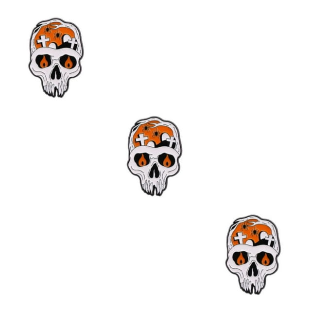 Baohd 1/2/3/5 Exquisite And Fashionable Halloween Enamel Pin Brooch Gift For Gothic Jewelry Enthusiasts And Alloy human skeleton 3PCS
