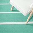 thumbnail image 4 of SAFAVIEH Montauk Oswald Geometric Striped Cotton Area Rug, Dark Green/Ivory, 6' x 6' Round, 4 of 6