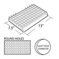 thumbnail image 4 of Azar Displays 225524 72 Round Slot Lipstick and Mascara Tray for Pegboard / Slatwall / Counter, 2-Pack, 4 of 4