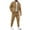 Khaki, variant on ZUKMRJPC Mens Cargo Tracksuit 2 Piece Solid Color Long Sleeve Button up Jacket and Work Pants Sets Casual Outdoor Outfits with Multi Pockets