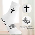 thumbnail image 4 of Hengguang 4 Pairs Cross Grip Soccer Socks for US 7-11, Anti Slip Socks, Sports Sock for Training, 4 of 7