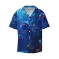 thumbnail image 4 of Salouo Deep Sea Glowing Fishes Pattern Cuban Collar Shirts for Men Button-Down Shirt Men's Short Sleeve Shirts Hawaiian Shirts Casual Shirts -Small, 4 of 6