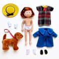 thumbnail image 2 of Muneca Poseable Madeline YOTTOY con peluche Genevieve 8 pulgadas abrigo azul, 2 of 2